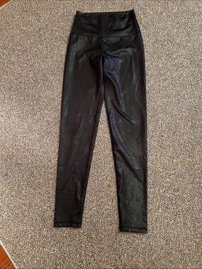 aerie Black Faux Leather Leggings